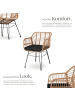 tectake Rattan-Gartenlounge für 2 Personen, , filigranes Design