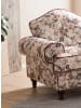 Furn.Design Sessel Set 2-teilig creme Landhaus, Blumen Design 110 cm, Kombination mit Hocker