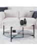 home24 home24 Couchtisch (1er Set) - Marmor Weiß Dekor - Keramik & Stahl - 94.0 x 40.0 x 94.0 cm in Marmor Weiß Dekor