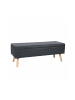relaxdays Sitzbank in Schwarz - (B)110 x (H)40 x (T)40 cm
