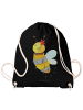 Mr. & Mrs. Panda gym tasche Biene Blume ohne Spruch in Schwarz
