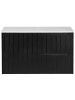 Beliani Waschbeckenunterschrank QUINTELA in Schwarz/Weiß - (W) 80 x (H) 48 x (L) 52 cm