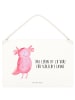 Mr. & Mrs. Panda Wandtafel Axolotl Glücklich mit Spruch in Weiß