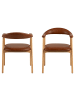 ebuy24 Esszimmerstuhl Addi Braun 2er Set