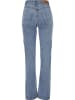 Urban Classics Urban Classics Damen Ladies Highwaist Straight Slit Denim Pants in tinted lightblue washed
