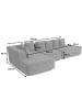 MCW Sofa-Garnitur Q28 Liegefläche links, Dunkelgrau