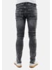 Jaylvis Denim Jeans mit Kontrastnähten und Stretch in Grau