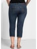 sheego Caprijeans in dark blue denim