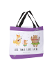 Mr. & Mrs. Panda Shopping Bag Waldtiere Aloha mit Spruch in Weiß