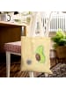 Mr. & Mrs. Panda Shopper-Tasche Avocado Tanzen ohne Spruch in Gelb Pastell