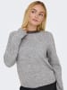 ONLY Strickpullover ONLTAMMY LS LACE MIX O-NECK BF KNT in Light Grey Melange