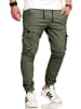 SOUL STAR Cargohose - S2LOM Chino Jogger Jeans Hose Stoffhose Freizeithose in Khaki