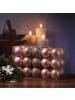 MARELIDA 30er Set Christbaumkugeln Weihnachtskugeln bruchfest D: 6cm in rosa
