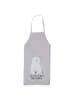 Mr. & Mrs. Panda Servierschürze Eisbär Faul mit Spruch in Grau Pastell