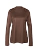 GOLDNER Stehbundpullover Unkomplizierter Stehbundpullover in taupe