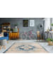 Teppich Boss Kurzflor Teppich Borice 525 - Creme / Blau