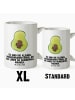 Mr. & Mrs. Panda Kaffeetasse Avocado Kern mit Spruch in Weiß