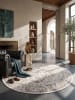 KADIMA DESIGN Teppich rund Orientalisch pflegeleicht Wohnzimmer Schlafzimmer Flur in Creme