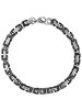 Adeliás Herren Armband aus Edelstahl 19 cm in schwarz