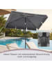SONGMICS Sonnenschirm Sheld in Grau - (D)200 x (H)125 cm