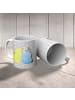 Mr. & Mrs. Panda bedruckte tasse Wellensittich Liebe ohne Spruch in Grau Pastell