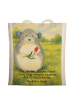 Mr. & Mrs. Panda Tragetasche Chinchilla Blume Design mit Spruch in Weiß