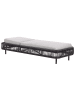 Beliani Gartenliege OSINI in Grau/Schwarz - (W) 70 x (H) 33 x (L) 190 cm