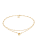 Elli Halskette 925 Sterling Silber Geo, Kreis, Plättchen in Gold