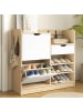 HOMCOM Schuhschrank-93L x 30B x 90H cm-Naturholz