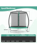 COSTWAY Ø366cm Trampolin Outdoor mit Leiter 3+ Jahre in Grün