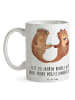 Mr. & Mrs. Panda Tasse 20. Hochzeitstag Porzellanhochzeit mit Sp... in Weiß