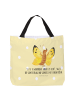 Mr. & Mrs. Panda Tote Bag Schmetterling Zitronenfalter mit Spruch in Gelb Pastell