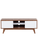 Beliani TV-Schrank ROCHESTER in Braun/Weiß - (W) 142 x (H) 53 x (L) 40 cm