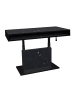 58 aufm Kessel COUCHTISCH Höhenverstellbar Else 2 110x59x60 Holz Keramikoptik Schwarz