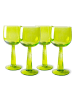 HKLiving Weinglas 4er-Set The Emeralds in Lime Green
