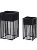 KADIMA DESIGN Blumentopf Pflanzenkübel | Metall, 2er Set, Schwarz, Indoor