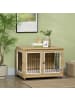 Pawhut Hundekäfig Eiche 90L x 58B x 65H cm