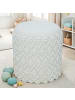 FineBuy Hocker und Sitzsäcke in Weiß / Stoff / 40x40x45