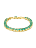 Luxenter Armband mit grünem Paraiba-Hydrothermalquarz, 18 Karat Gelbgold-Finish – Dragki