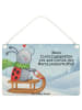 Mr. & Mrs. Panda Deko Schild Smörle Rodeln Design mit Spruch in Weiß