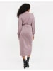 Threadbare Strickkleid Lades Nutmeg Knitted Midi Wrap Dress in lila