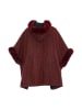 osha Damen Poncho in Weinrot