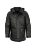 Bugatti Stepplederjacke Lammnappa in Schwarz