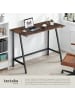 tectake Schreibtisch Newton 100 x 50 x 77 cm, Industrial Holz dunkel, rustikal
