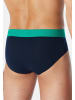 Schiesser Rio Slip / Unterhose 95/5 Cotton in Blau / türkis / grün