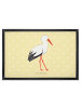 Mr. & Mrs. Panda Schmutzmatte Storch ohne Spruch in Gelb Pastell