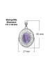 mantraroma 925er Silber - Ketten (L) 27 x (B) 45 mm mit Amethyst