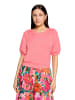 Vera Mont Halbarm-Shirt mit Rundhalsausschnitt in Peach Lime