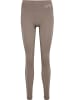 Hummel Hummel Leggings Hmlte Multisport Damen Dehnbarem Schnelltrocknend Nahtlosen in CHATEAU GRAY/DRIFTWOOD MELANGE