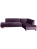 others ECKSOFA mit Ottomane rechts Kaye Samtvelours Buche nussbaum/purple